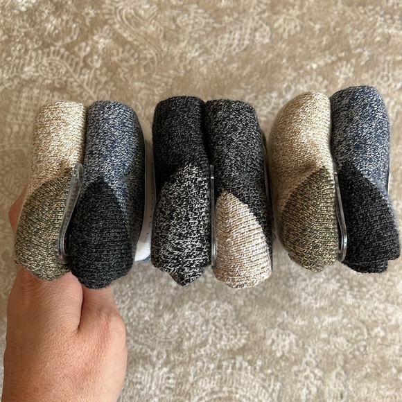 Brand New Statements 6 Pairs of Boys Striped Cotton Boot Socks Neutral Fall - Picture 8 of 14